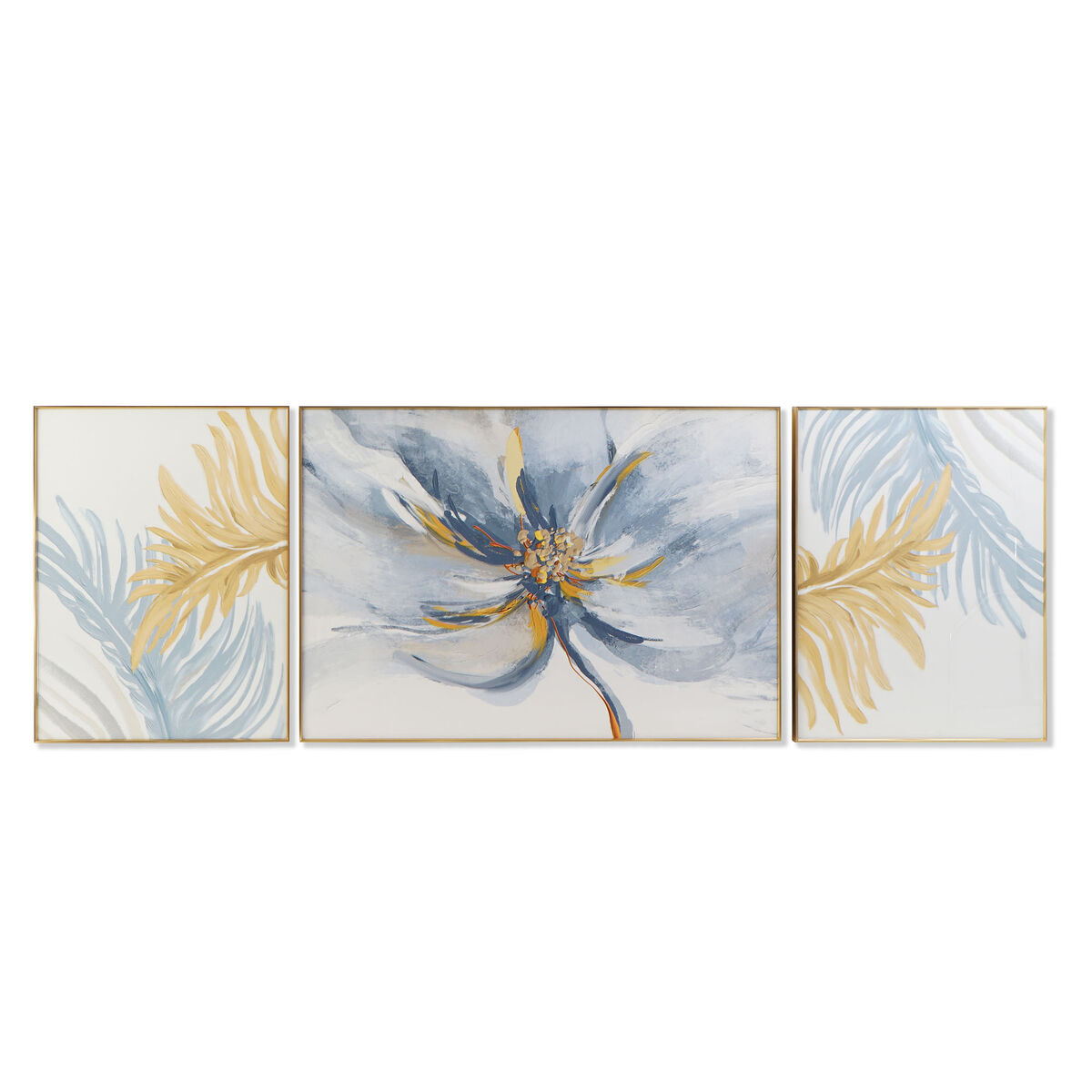 Tavla DKD Home Decor Virágok (240 x 3 x 80 cm) - 3