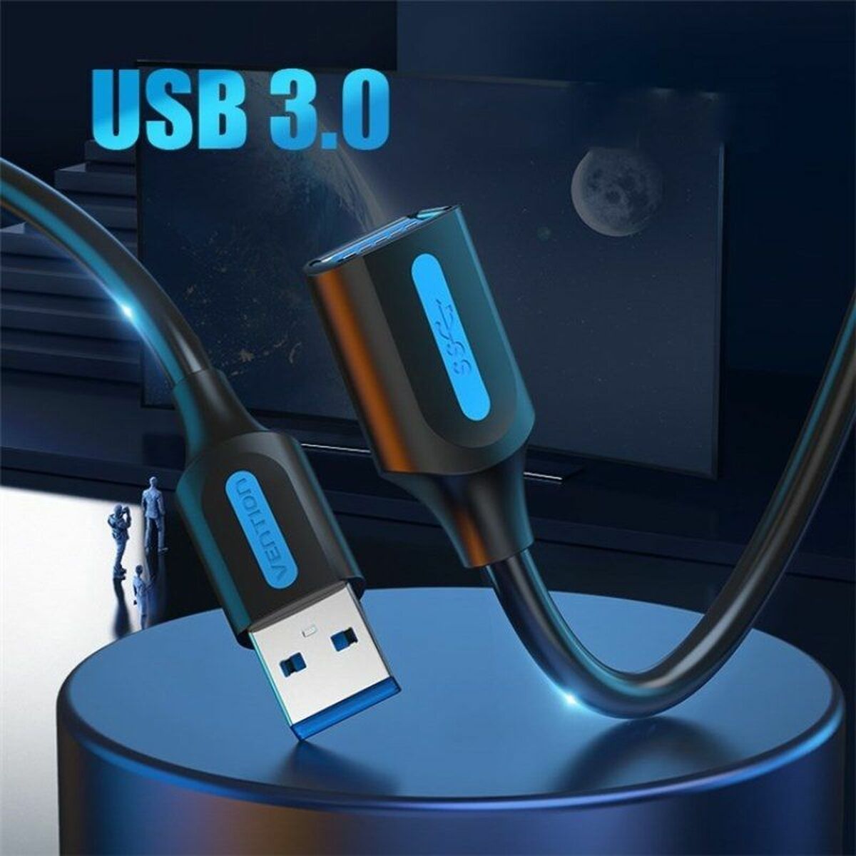 USB-kabel Vention CBHBH 2 m Svart (1 antal) - 3