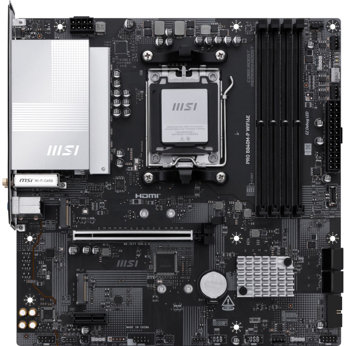 Moderkort MSI PRO B840M-P WIFI6E AMD AM5 AMD