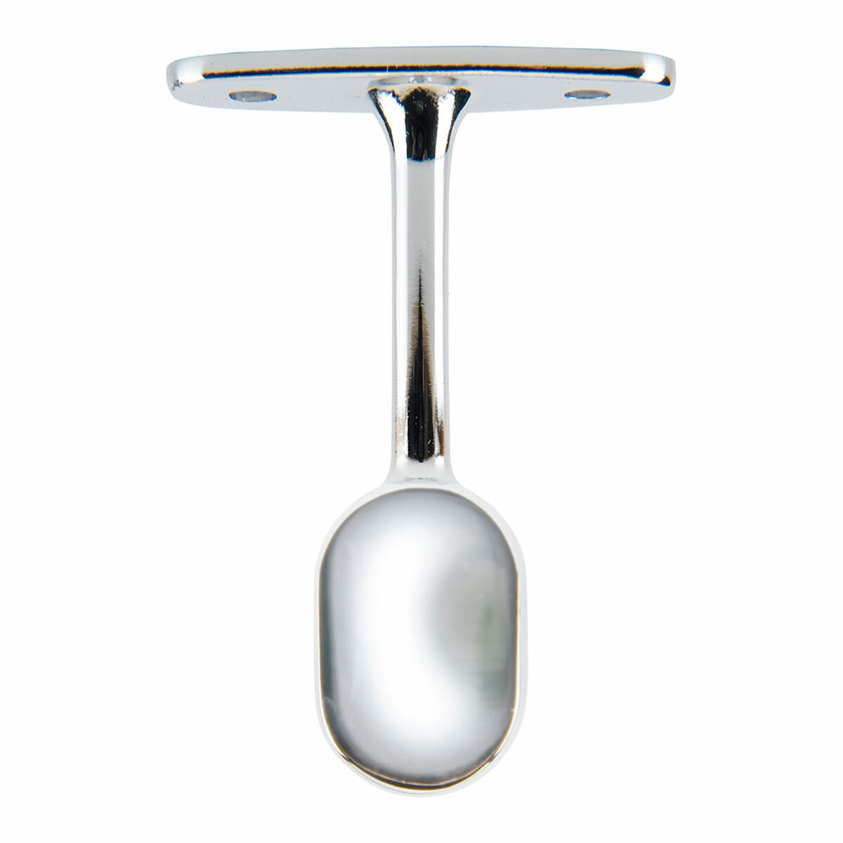 Stöd för garderob Stor Planet Avlång Kromad 2,5 x 1,5 cm Silvrig (2 antal) - 3
