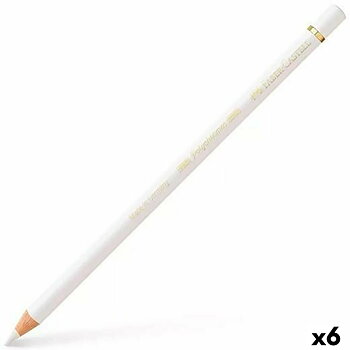 Färgpennor Faber-Castell Polychromos Vit 6 Delar