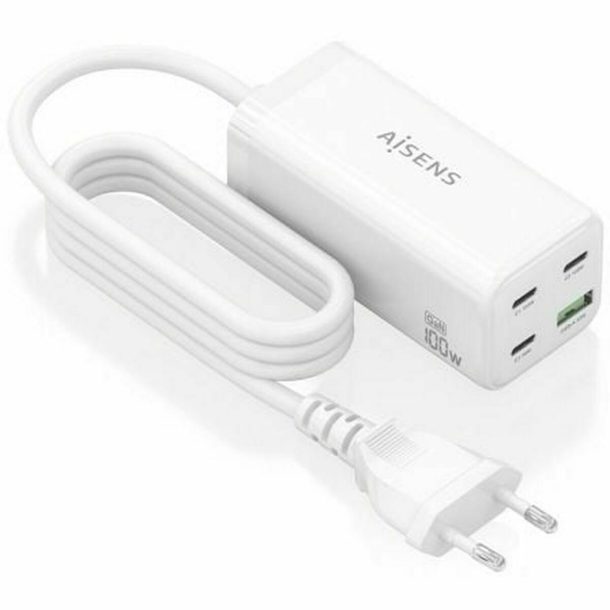 Trådlös laddare Aisens ASCH-100W4P053-W Vit 100 W
