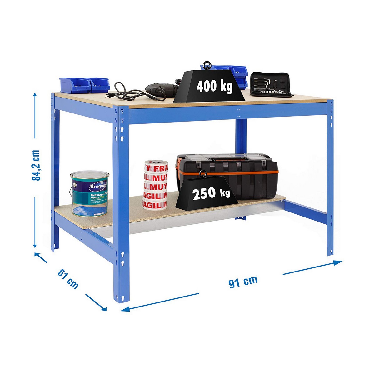 Arbetsbänk Simon Rack BT0 84,2 x 91 x 61 cm - 4