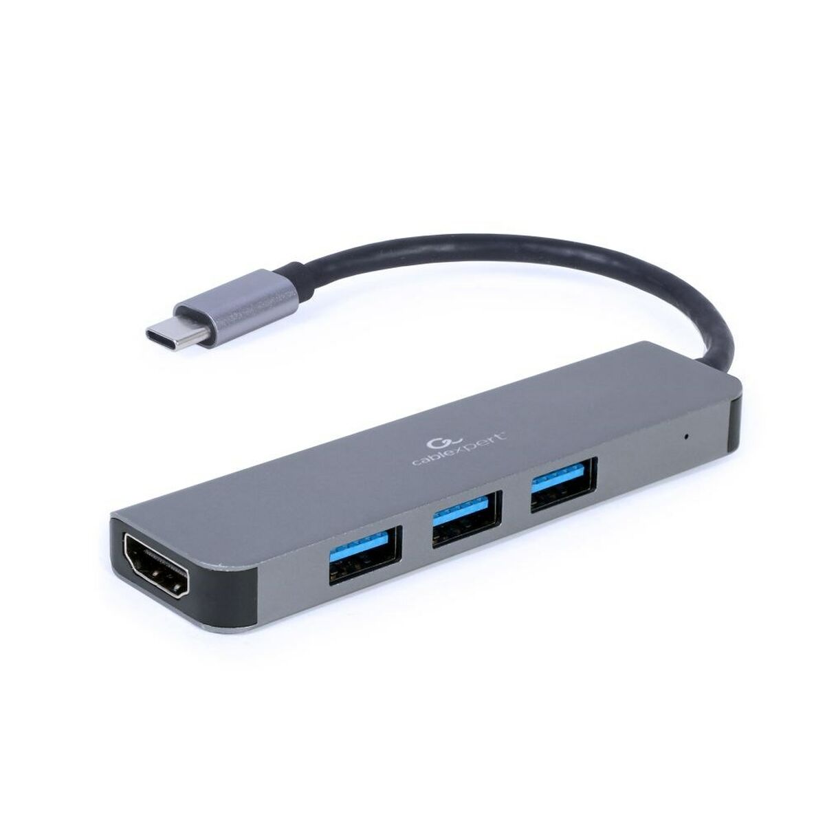 USB-C HUB 4 Portar GEMBIRD A-CM-COMBO2-01 Vit Grå