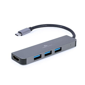 USB-C HUB 4 Portar GEMBIRD A-CM-COMBO2-01 Vit Grå