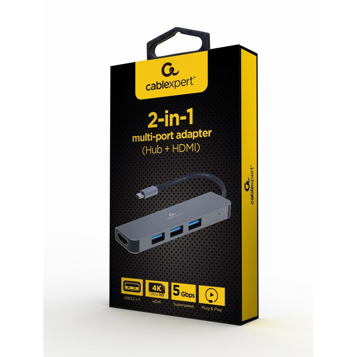 USB-C HUB 4 Portar GEMBIRD A-CM-COMBO2-01 Vit Grå - 2
