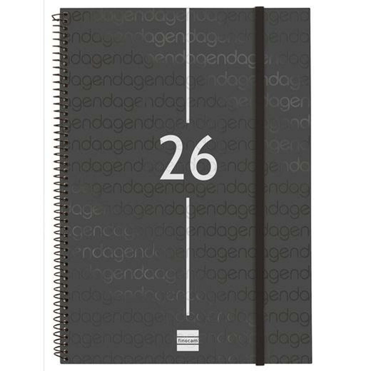 Dagbok Finocam YEAR Svart A4 21 x 29,7 cm 2026
