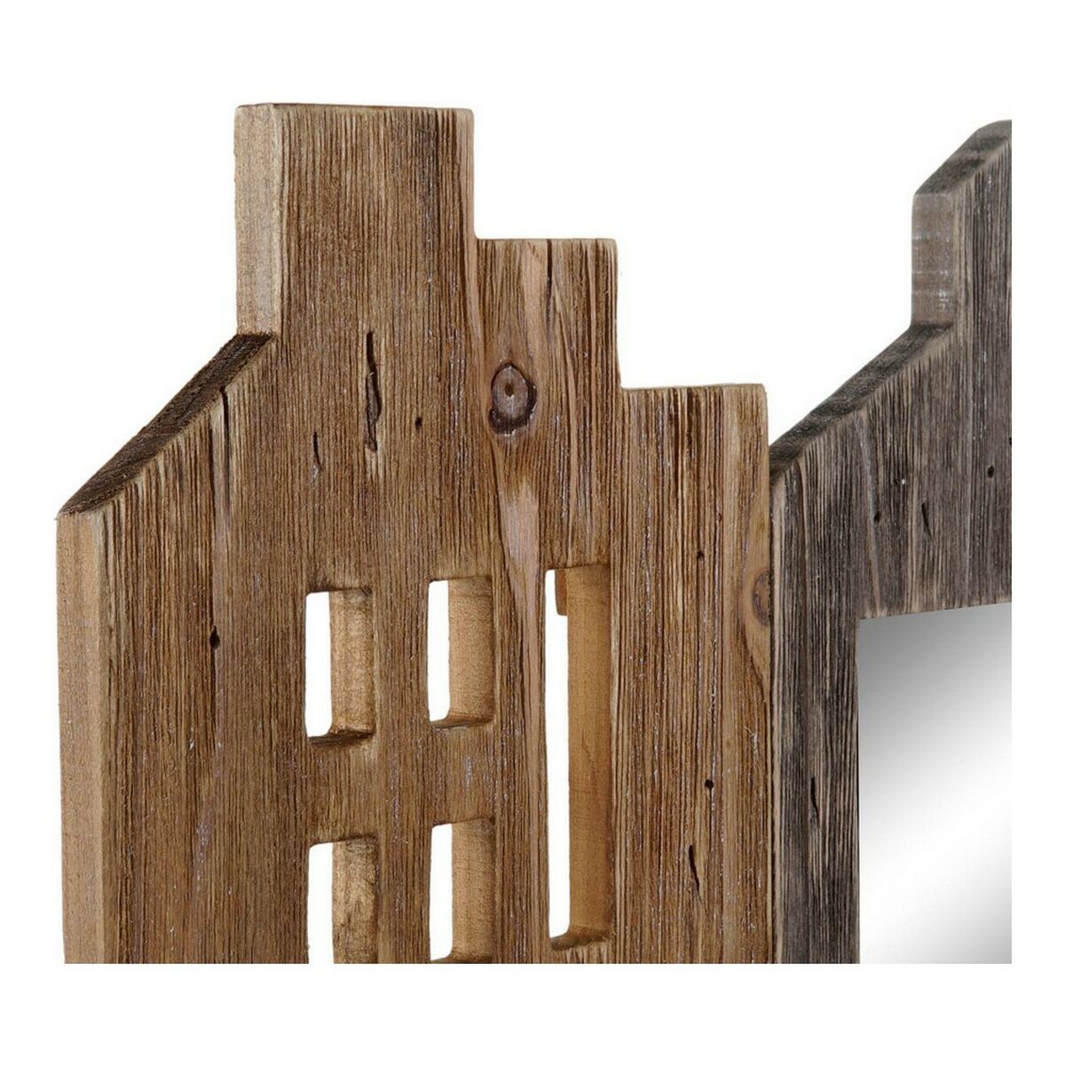 Tidningsställ DKD Home Decor Vit Brun Metall Paulowniaträ (57 x 10 x 40 cm) - 6