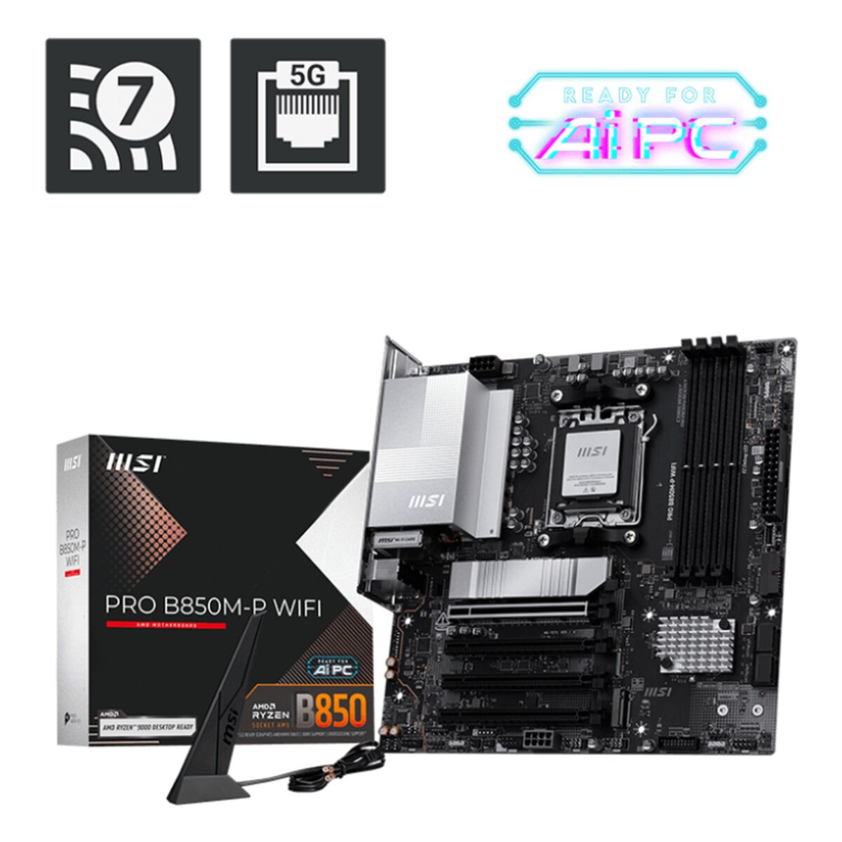 Moderkort MSI 911-7E71-001 AMD B850 AMD AM5