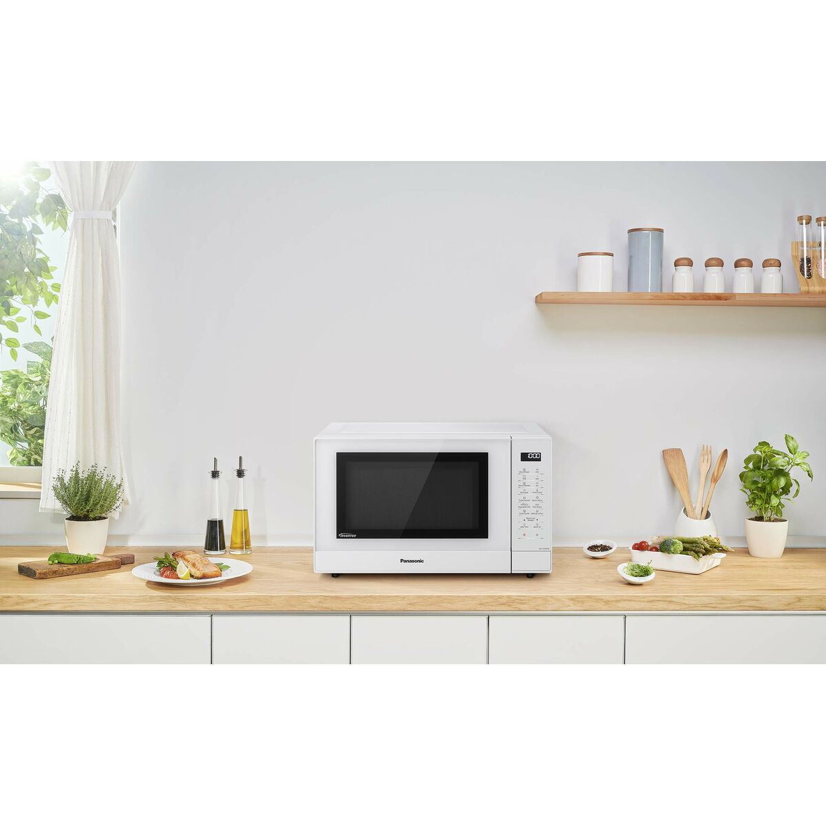 Mikrovågsugnen Panasonic NN-GT45KWSUG Vit 1000 W 31 L (Renoverade B) - 3