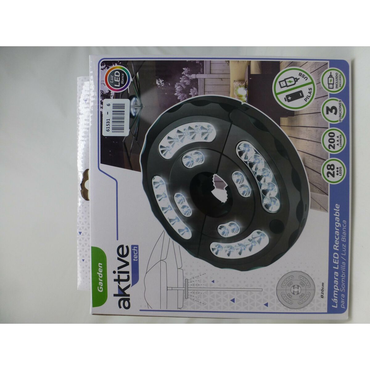 LED-belysning för parasoll Aktive 6 antal - 6
