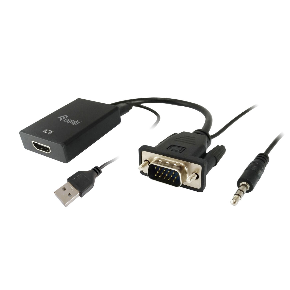 VGA till HDMI med Audio Adapter Equip 119038 Svart