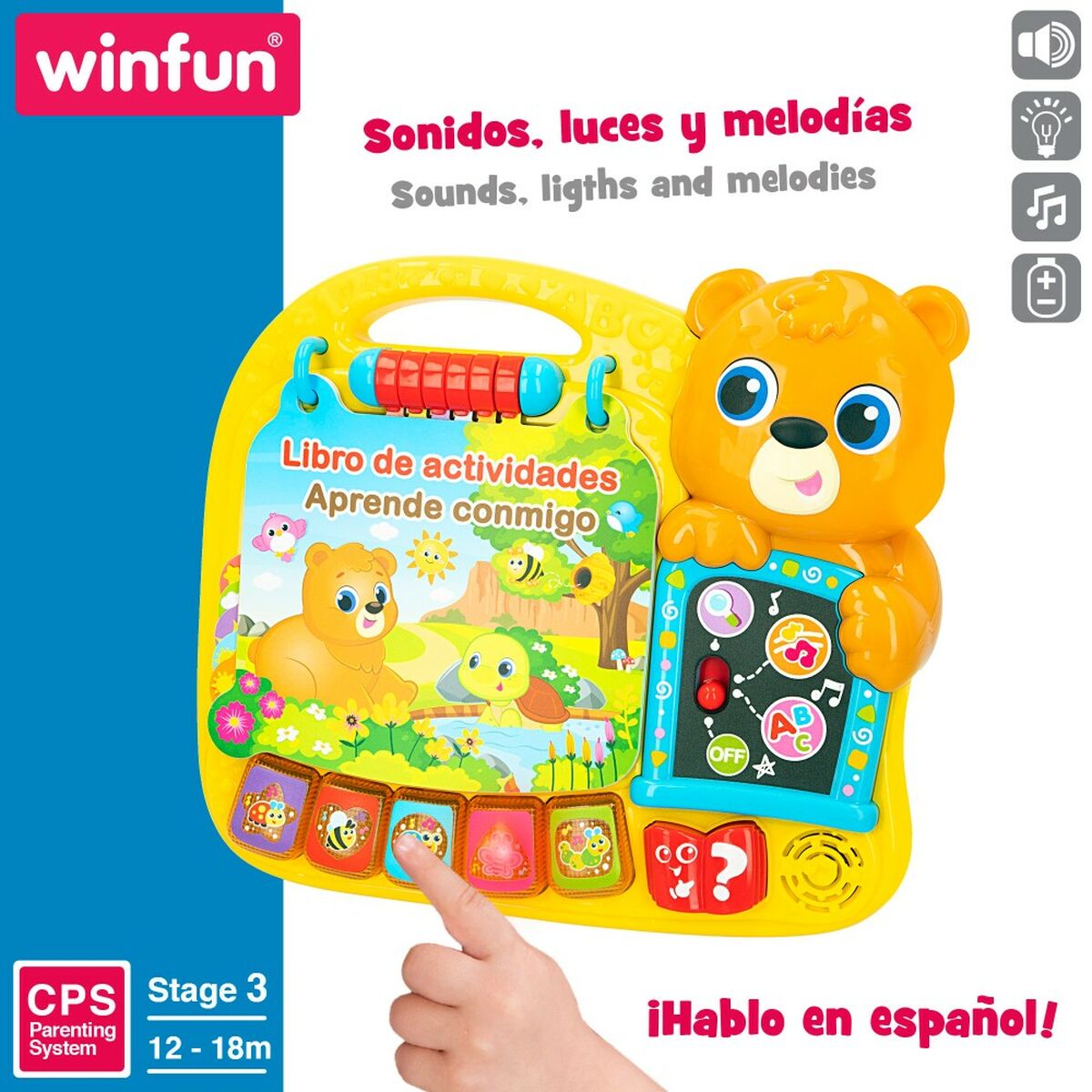 Interaktiv barnbok Winfun 26,5 x 4,5 x 23,5 cm ES (4 antal) - 10