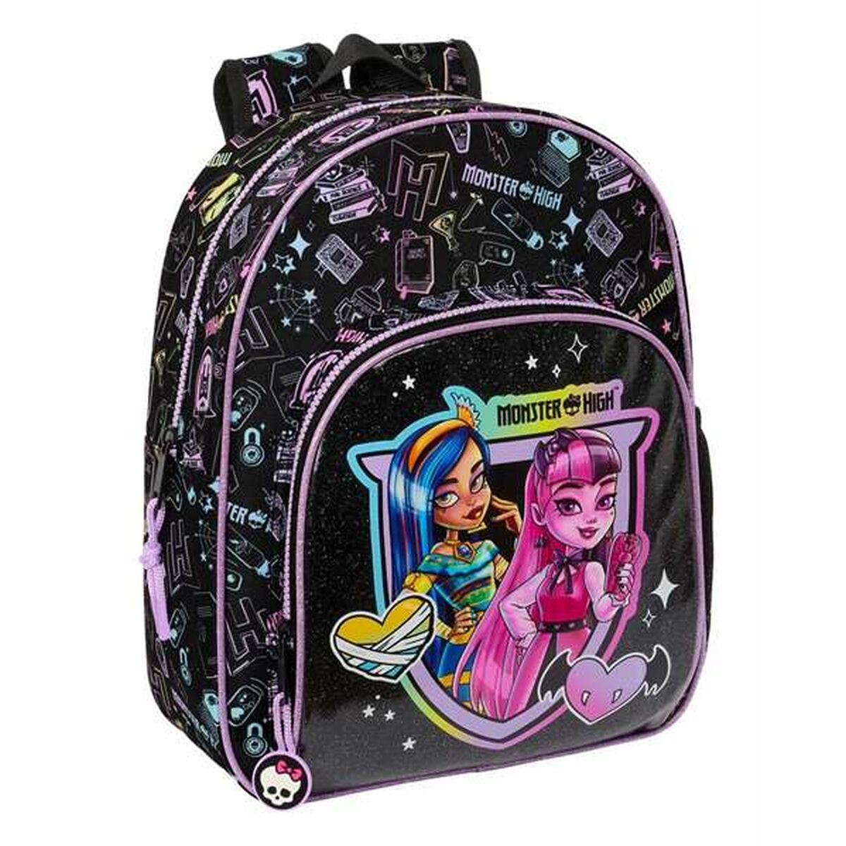 Barnryggsäck Monster High Svart 28 x 34 x 10 cm