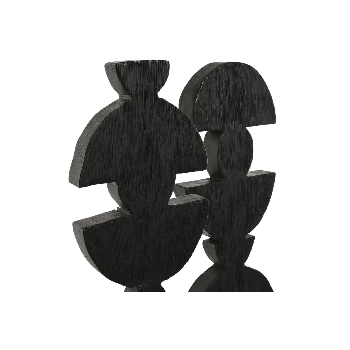 Prydnadsfigur Home ESPRIT Brun Svart Abstrakt Modern 15 x 9 x 64 cm (2 antal) - 2