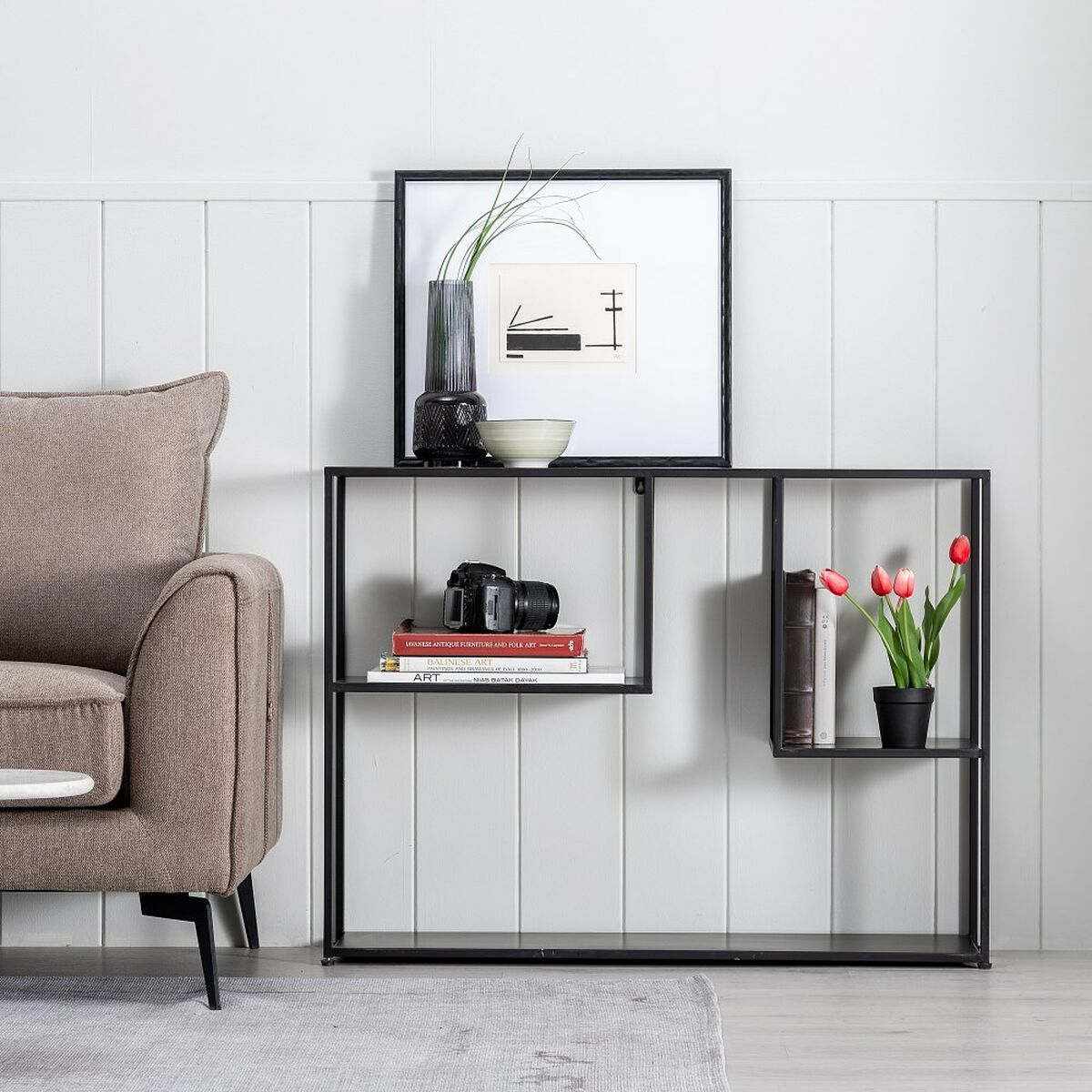Mottagare SQUARE Svart 100 x 26 x 75 cm - 12