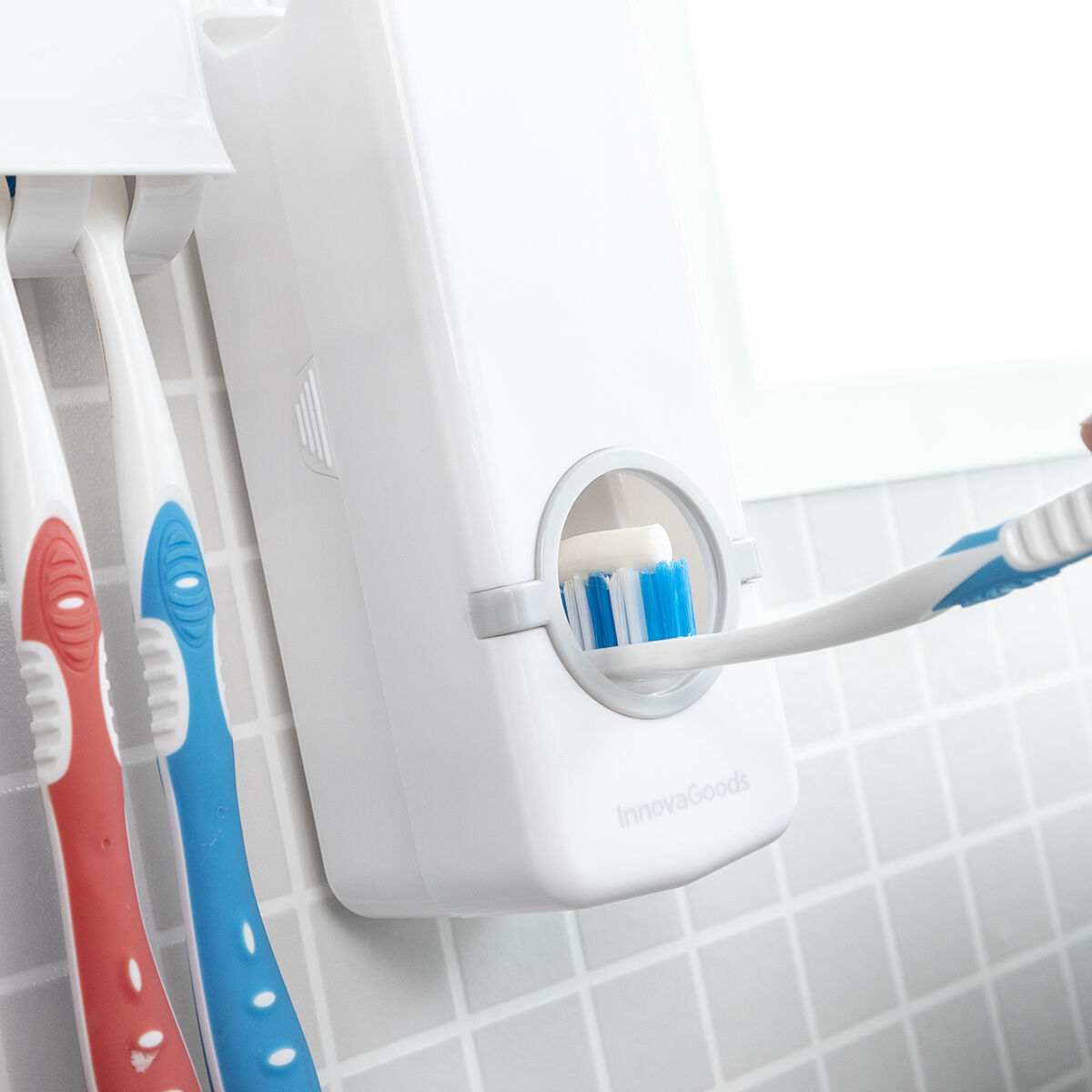 Tandkrämsdoserare med tandborsthållare Diseeth InnovaGoods - 3