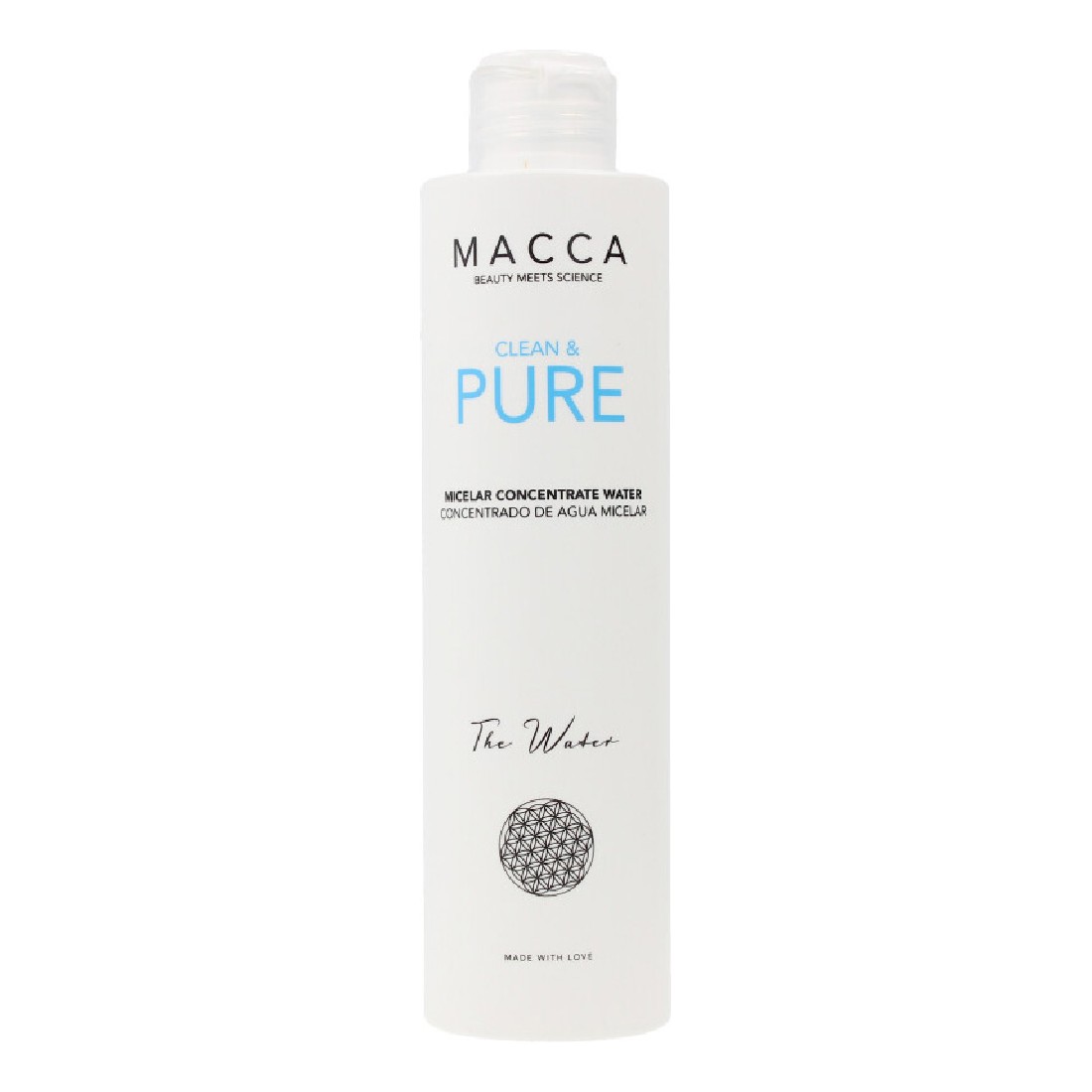 Sminkborttagande micellärt vatten Macca Clean Pure 200 ml Koncentrerad