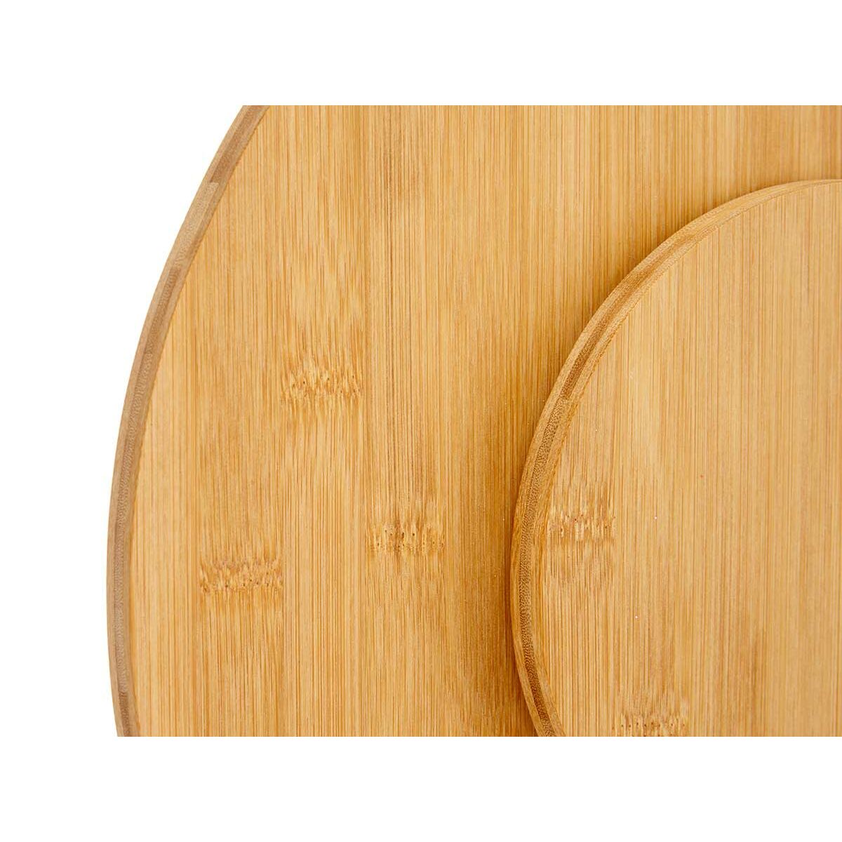 Bordsunderlägg Roterbar Rund Brun Bambu 40 x 3,4 x 40 cm (12 antal) - 3