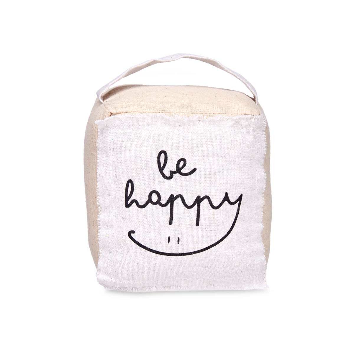 Dörrstopp Gift Decor Be Happy Tyg 16 x 19 x 14,5 cm Kub (6 antal) - 5