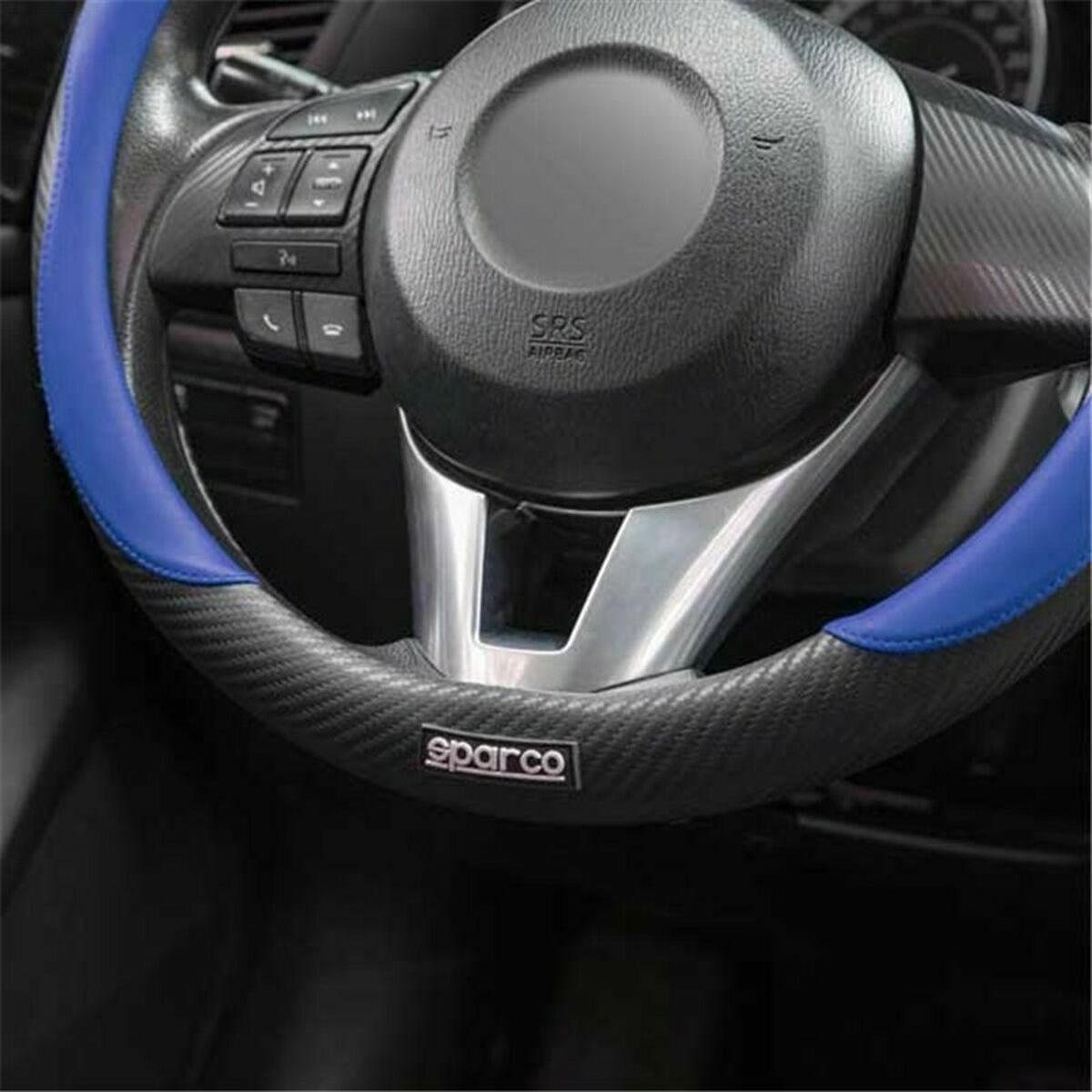 Rattöverdrag Sparco SPCS128AZ Ø 37-38 cm Blå