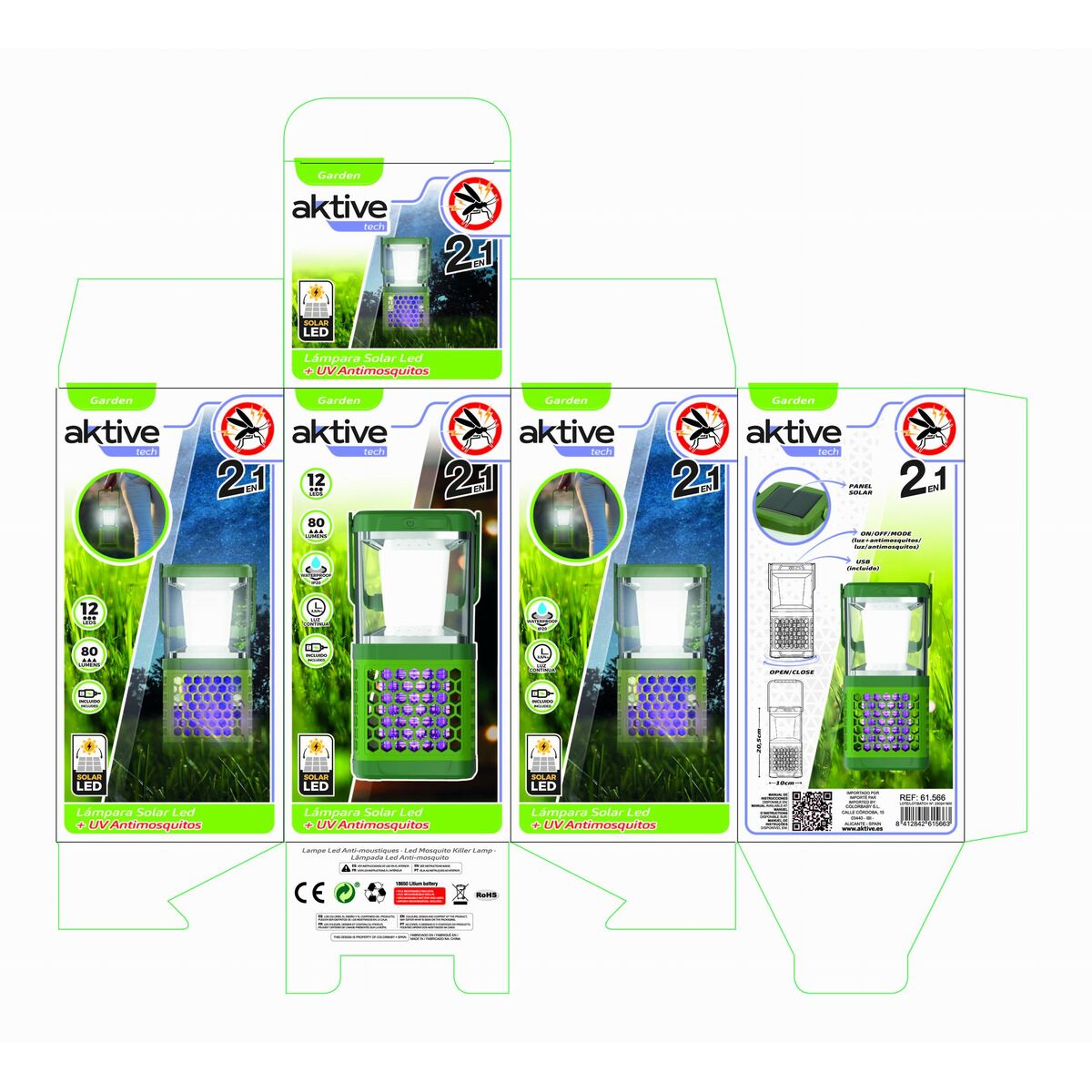 Mygglampa Aktive 10 x 21 x 10 cm (6 antal) - 15