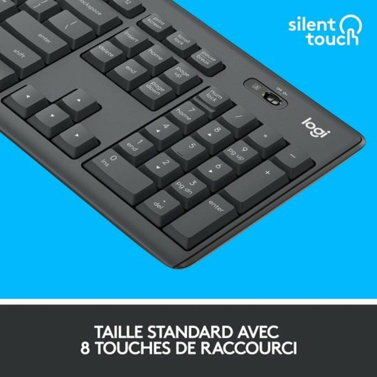 Trådlöst Tangentbord och Mus Logitech MK295 Svart QWERTY Franska AZERTY - 6