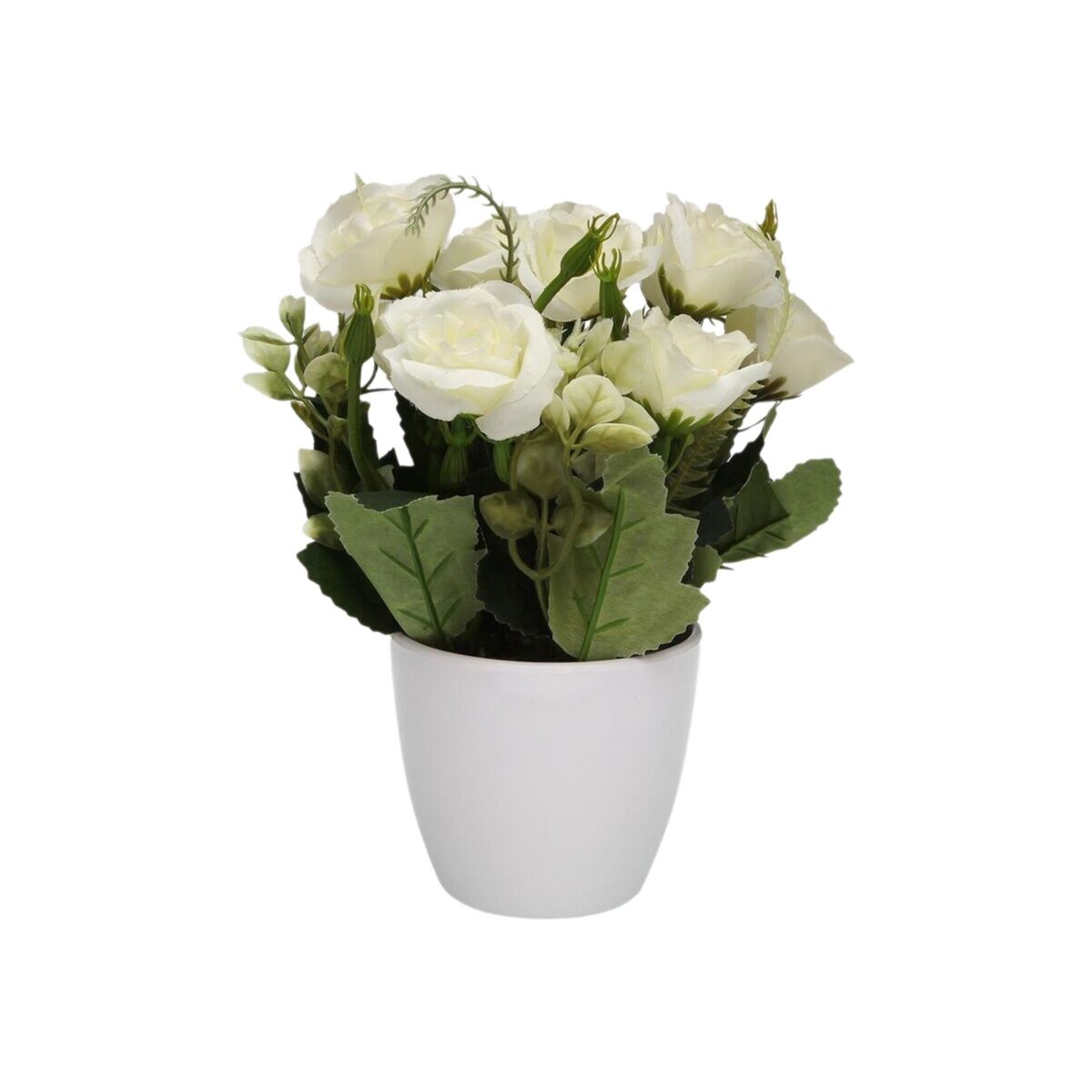 Dekorativ växt Versa Järn Textil Plast Rosor 8 X 18 CM - 2