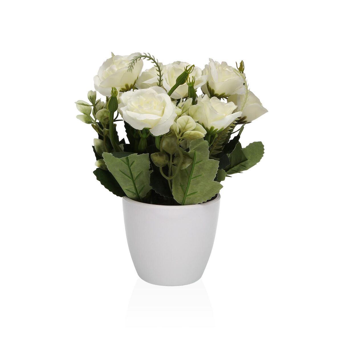 Dekorativ växt Versa Järn Textil Plast Rosor 8 X 18 CM