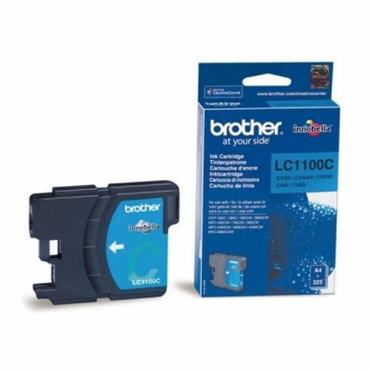 Original Bläckpatron Brother LC-1100C Turkos (28 Delar) - 2