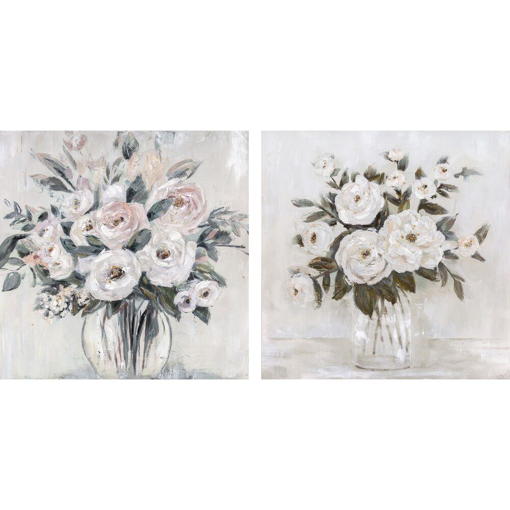 Tavla DKD Home Decor 80 x 2,4 x 80 cm Vas Shabby Chic (2 antal) - 2