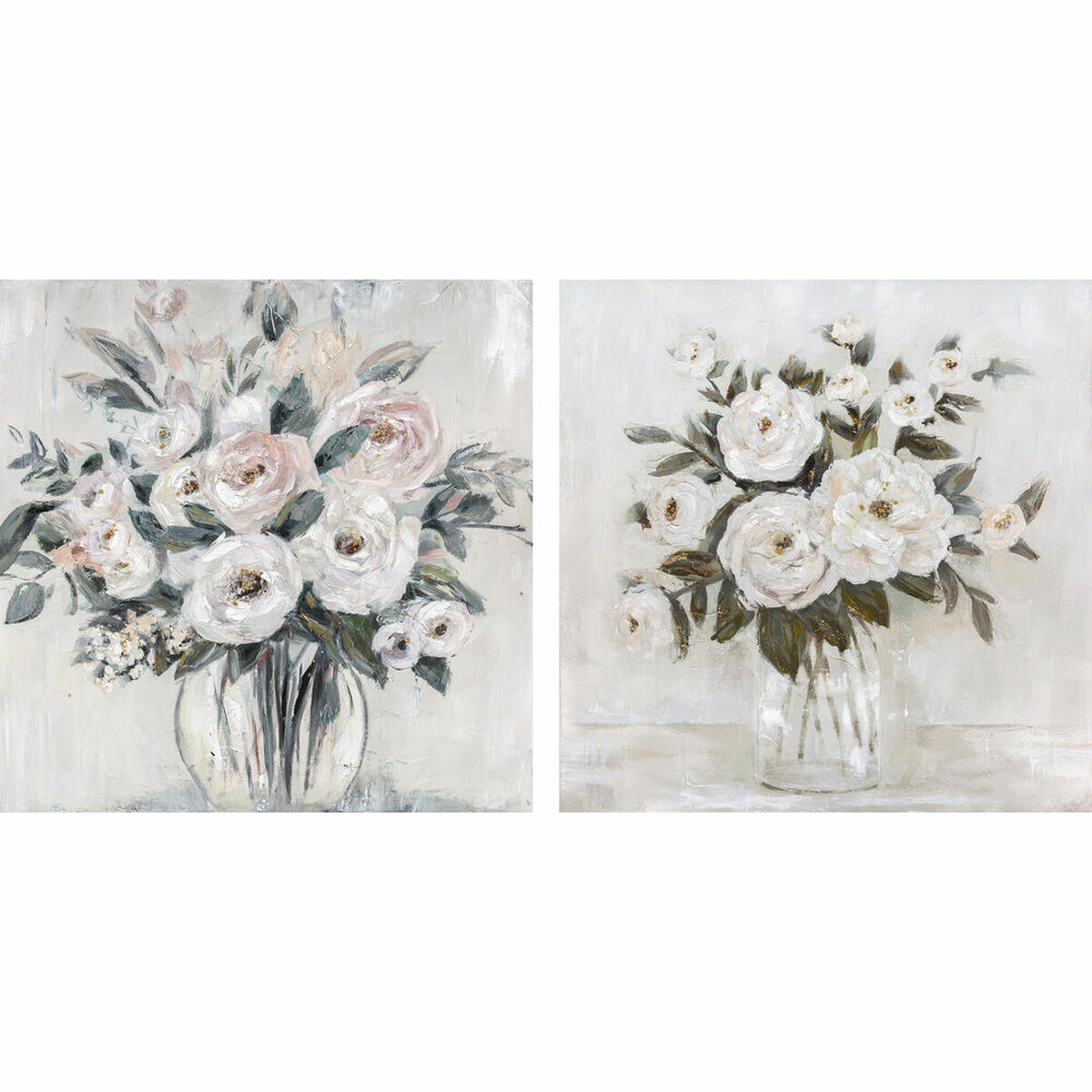 Tavla DKD Home Decor 80 x 2,4 x 80 cm Vas Shabby Chic (2 antal) - 6