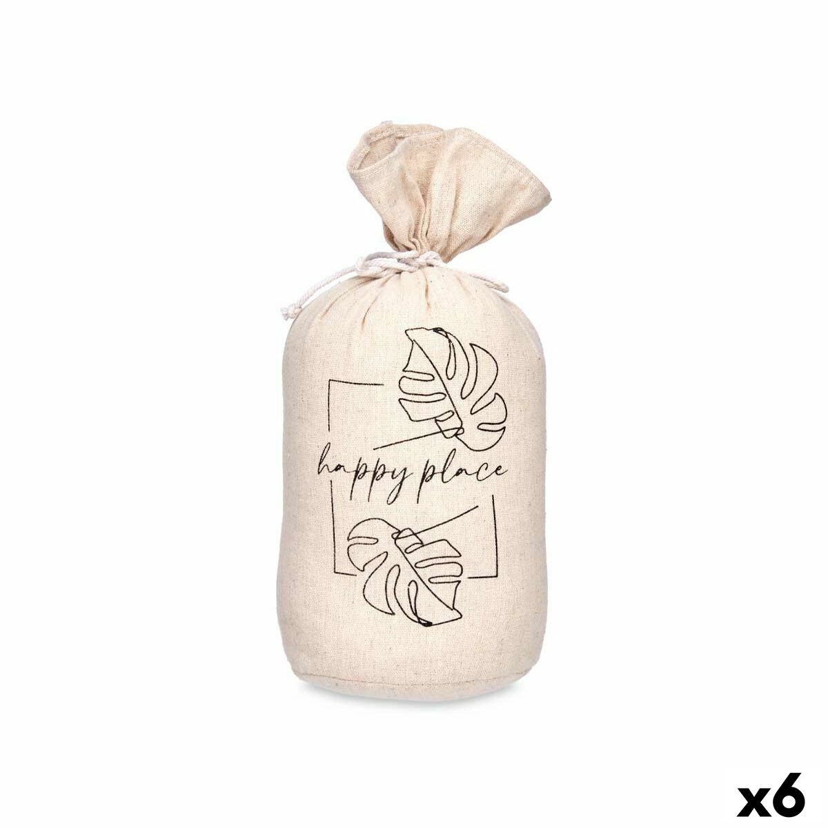 Dörrstopp Gift Decor Happy Place Tyg 13 x 26 x 13 cm Säck (6 antal) - 3