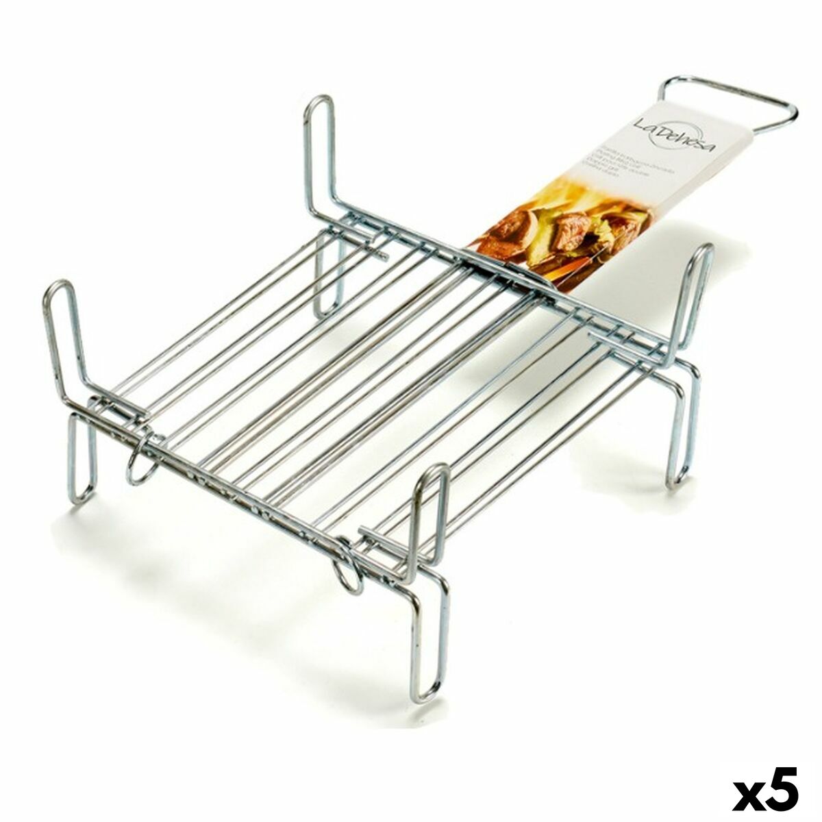 Grill La Dehesa Förzinkat stål 25 x 25 cm 26,3 x 16,5 x 52 cm Double (5 antal) - 3
