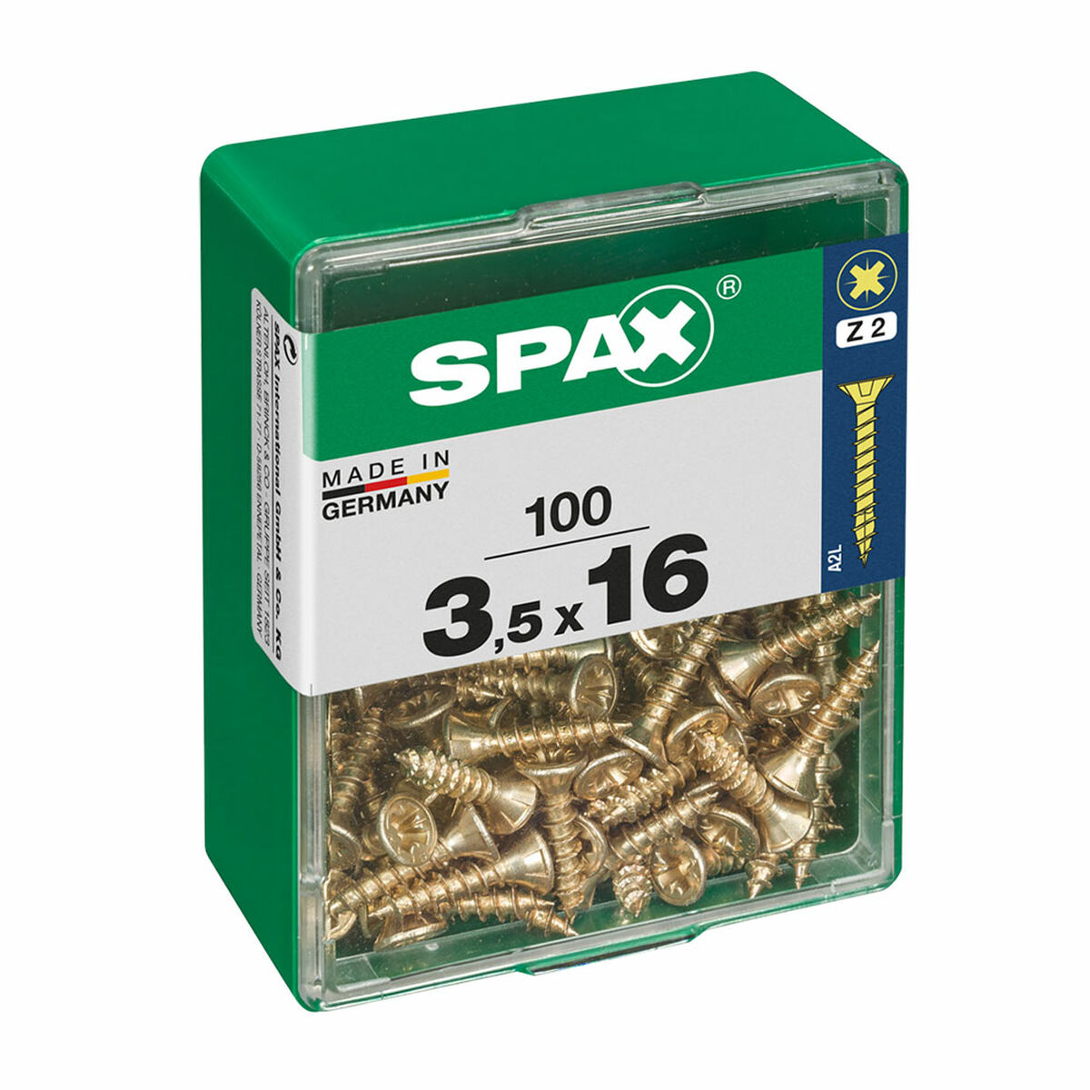 Låda med skruvar SPAX Platt huvud 3,5 x 16 mm (100 antal) - 2