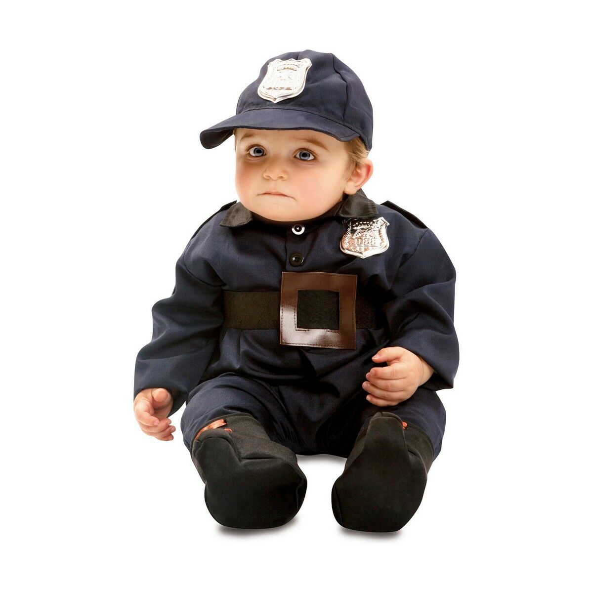 Maskeraddräkt bebis My Other Me Blå Polis (4 Delar) - 3