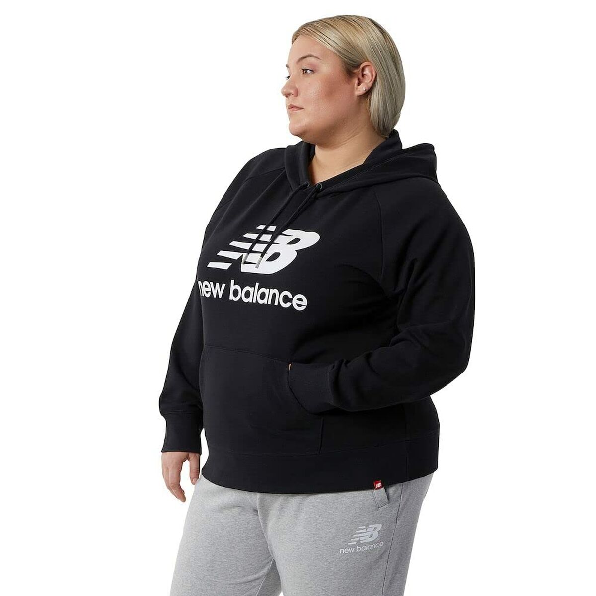 Tröja med huva Dam New Balance WT03550 Svart - 10