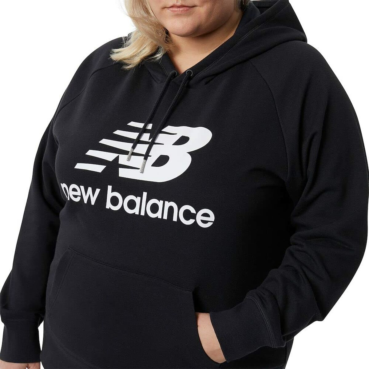 Tröja med huva Dam New Balance WT03550 Svart - 4
