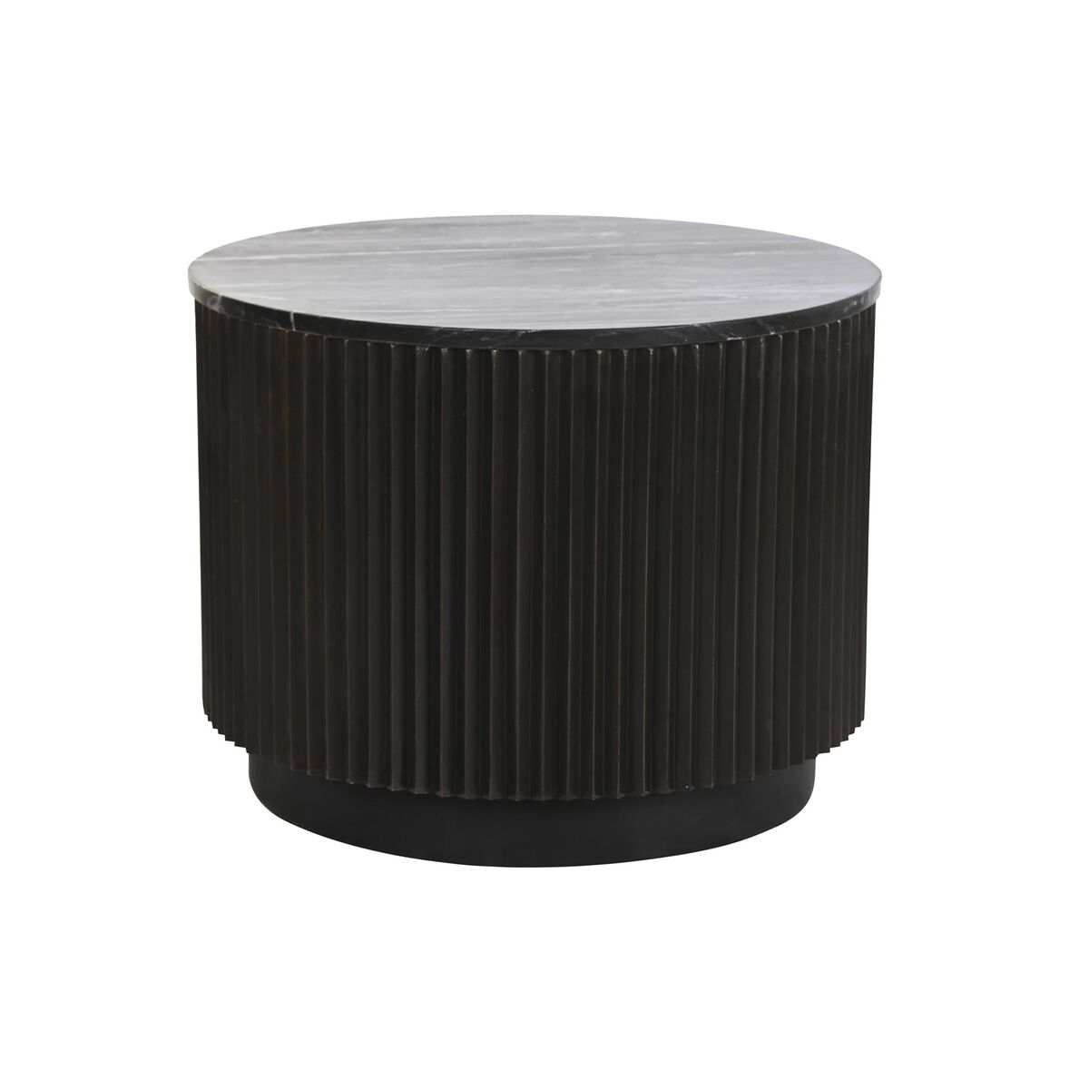 Soffbord DKD Home Decor Svart 61 x 61 x 47,5 cm Metall Marmor