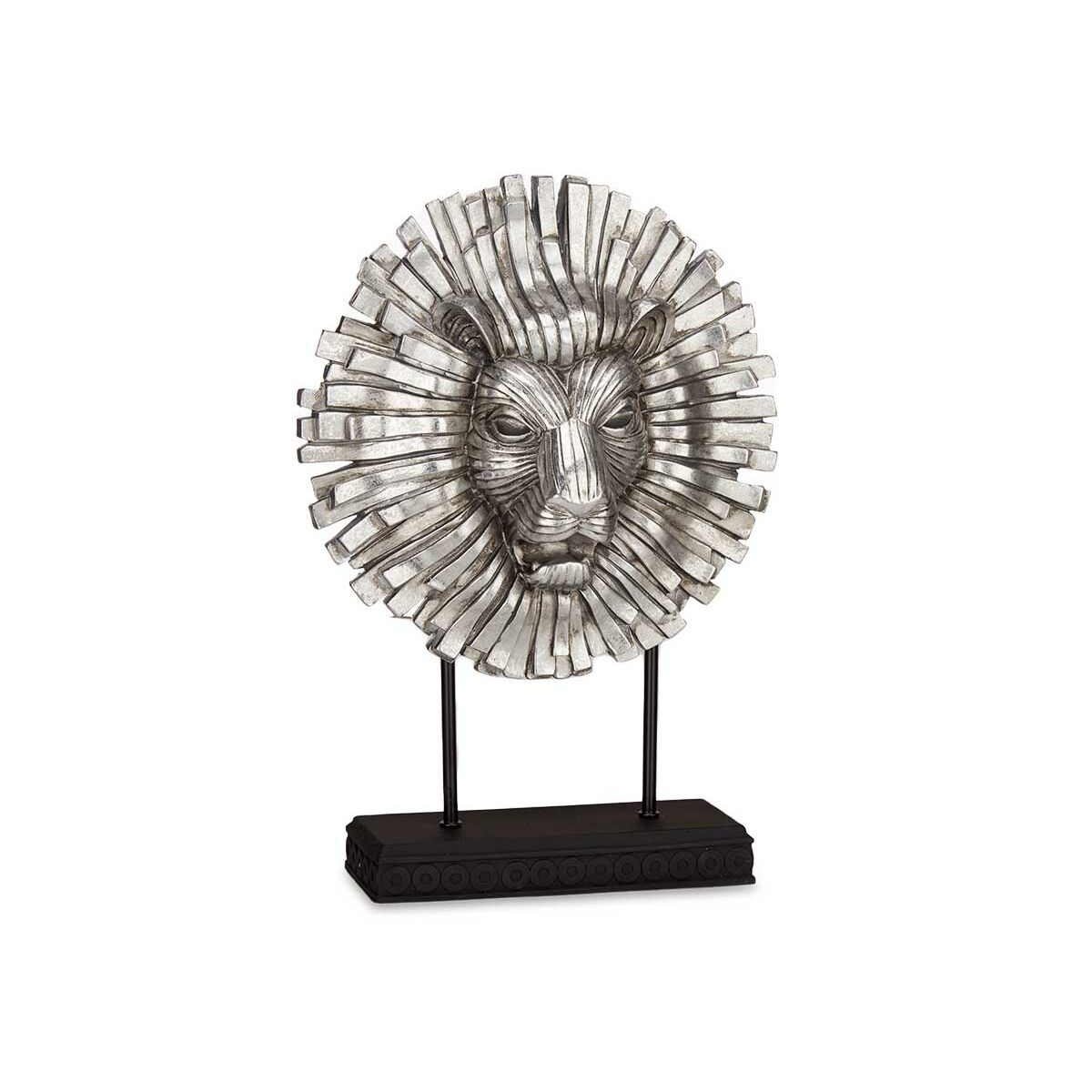 Prydnadsfigur Gift Decor Silvrig Silver Lejonet 28 x 38,5 x 11,5 cm (4 antal) - 3