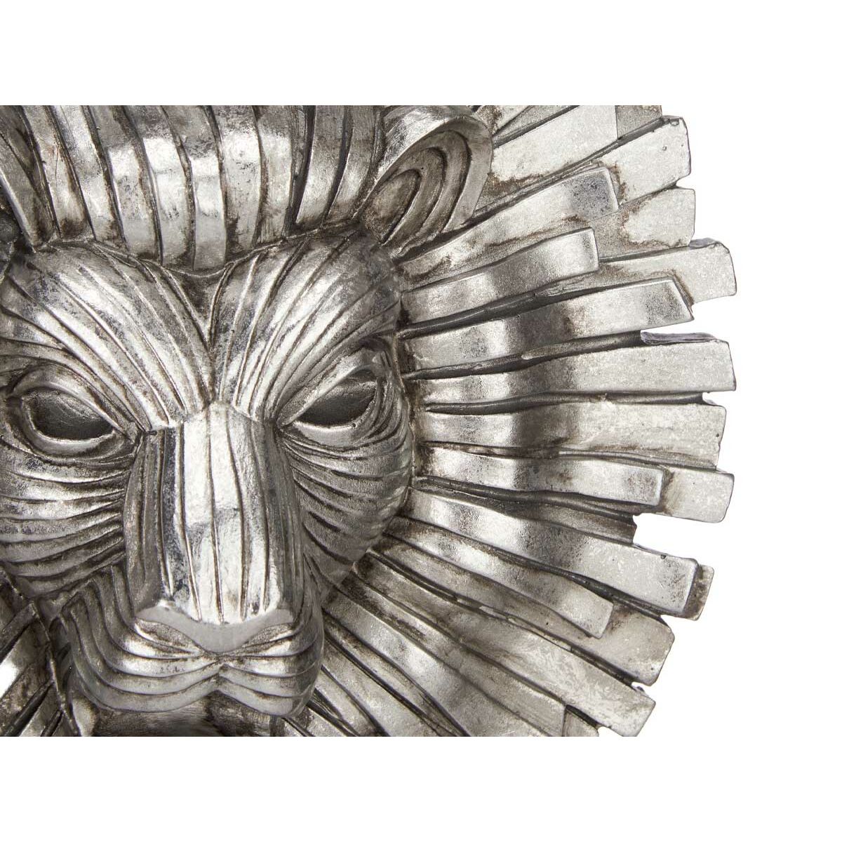 Prydnadsfigur Gift Decor Silvrig Silver Lejonet 28 x 38,5 x 11,5 cm (4 antal) - 6