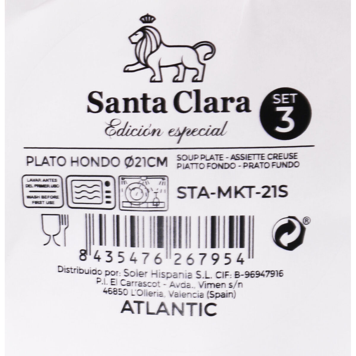Tallriksset Santa Clara Horus 3 Delar (3 antal) - 5
