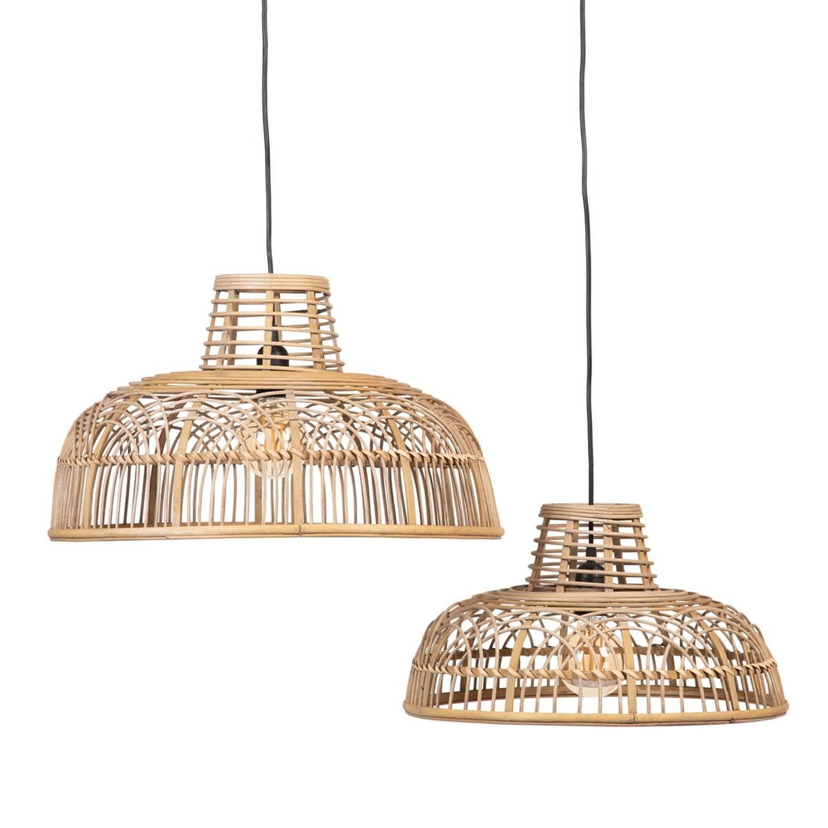 Taklampa 51,5 x 51,5 x 30 cm Naturell (2 antal)
