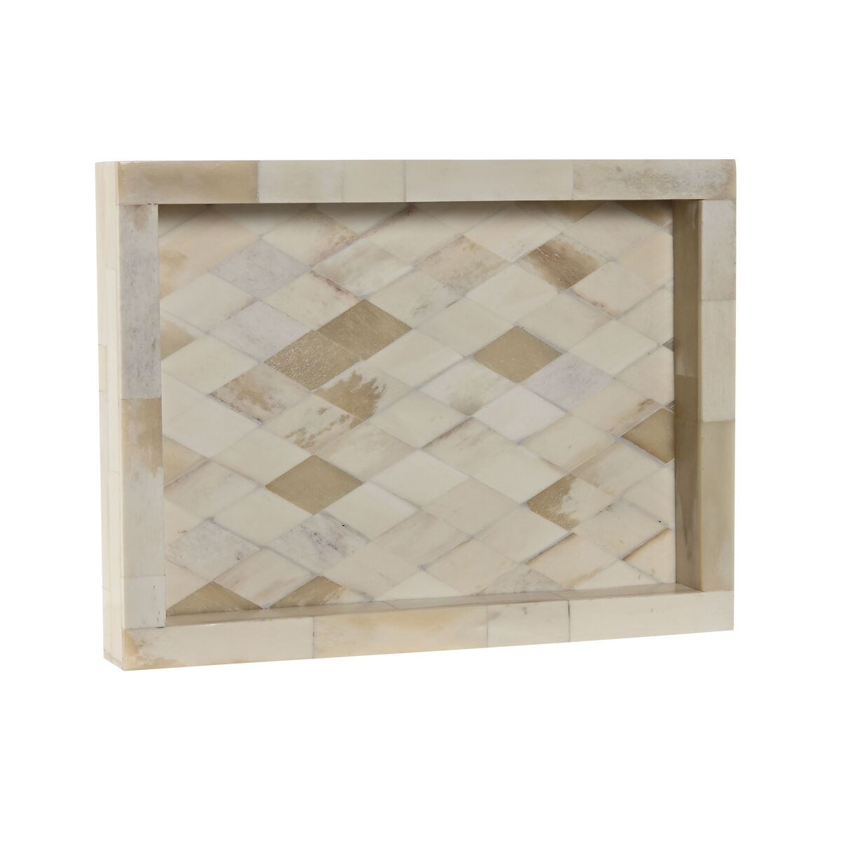 Betjäningsbricka Home ESPRIT Ben Mangoträ Kolonial 20,5 x 15,5 x 2,8 cm - 3