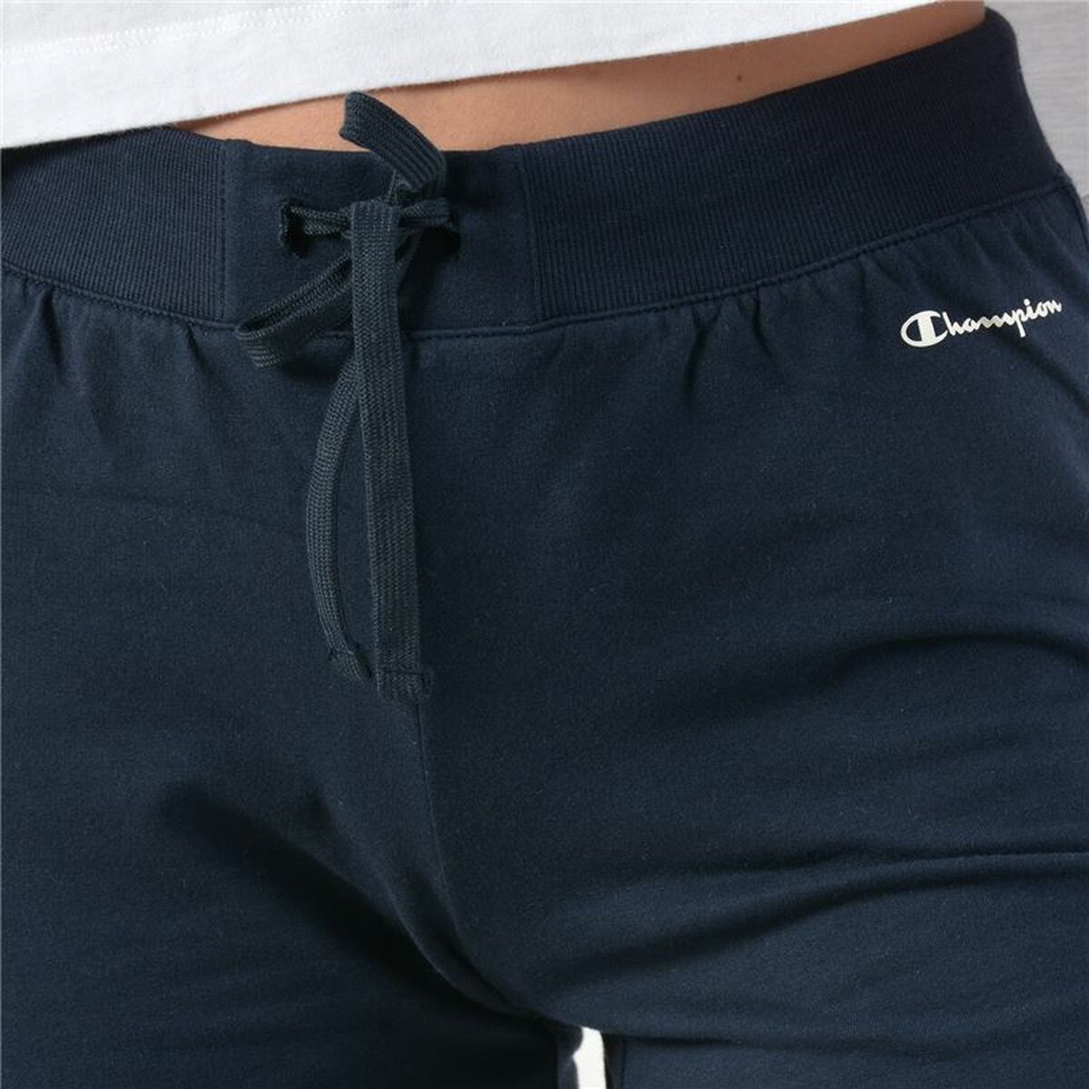 Långa träningsbyxor Champion Drawstring Mörkblå Kvinna - 2
