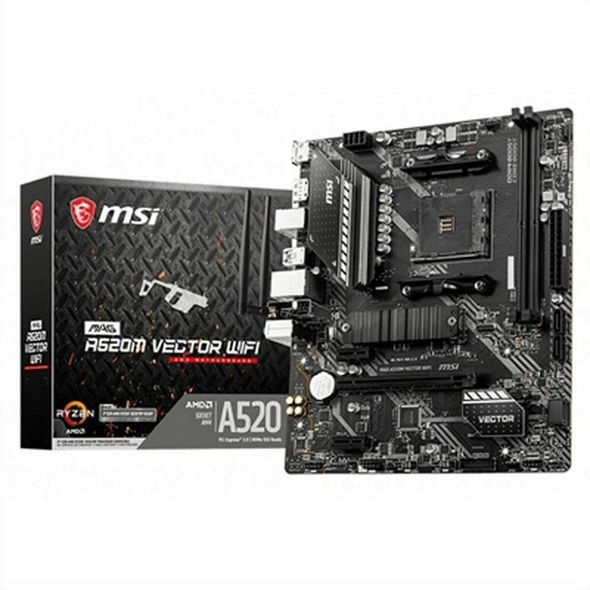 Moderkort MSI MAG A520M VECTOR WIFI AMD A520 AMD AM4