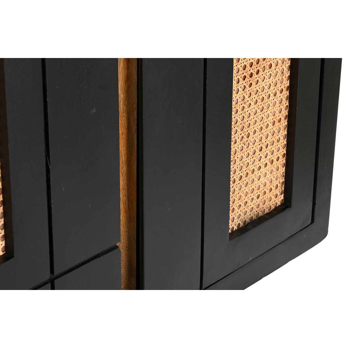 Skänk DKD Home Decor Svart Rattan Mangoträ 160 x 40 x 90 cm - 4