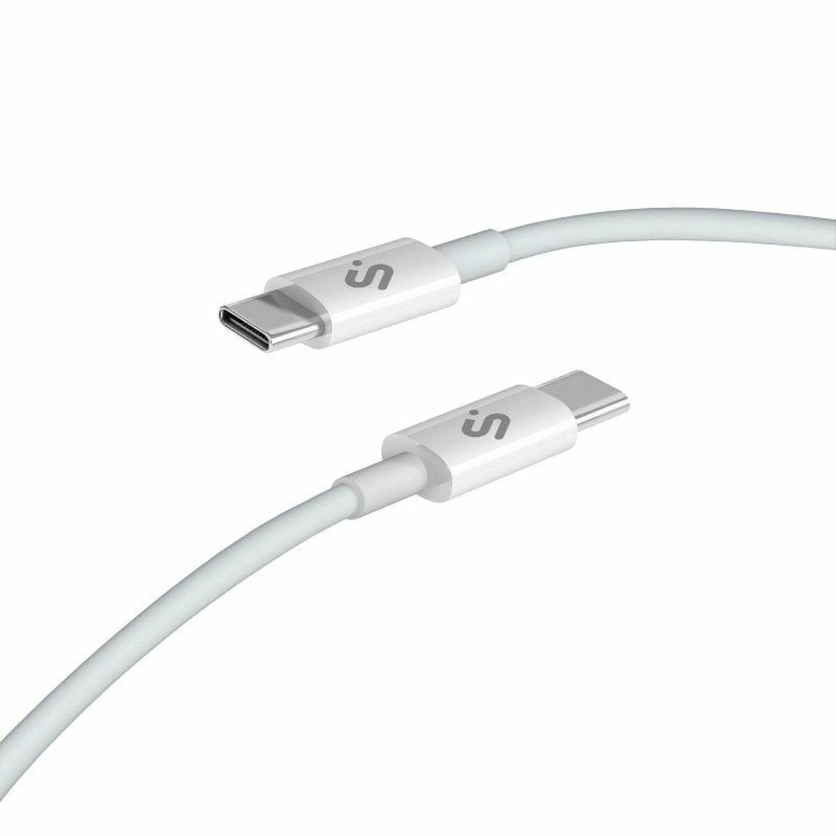 USB-C till USB-C Kabel Subblim SUBCAB-C10010 1 m Vit Svart
