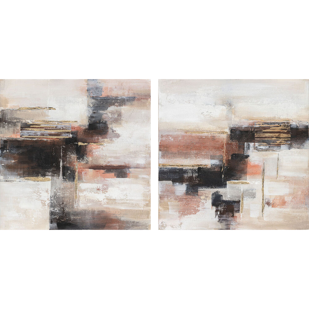 Kanvas DKD Home Decor Furu Kanvas 90 x 2,4 x 90 cm
