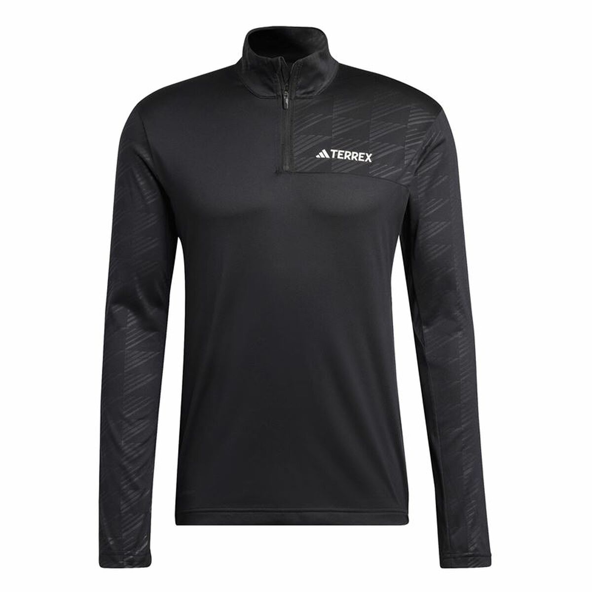 T-shirt med lång ärm Herr Adidas Terrex Multi Half-Zip Svart